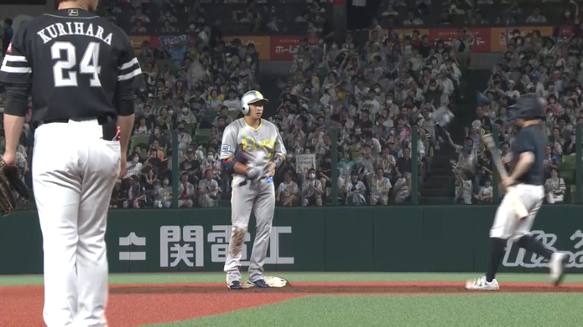 7回裏・L呉念庭 スタメン起用に応える勝ち越しのタイムリー2ベースヒットを放つ!!