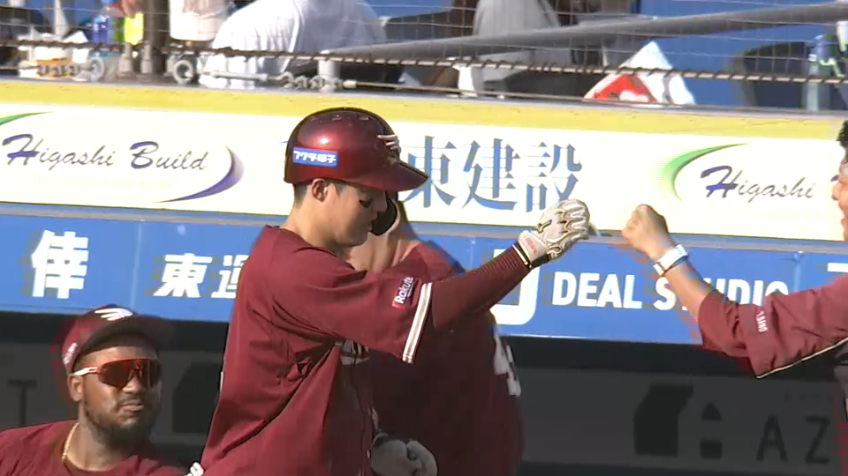 8回表・E太田光 2者連続!! レフトスタンド中段へのソロホームランを放つ!!