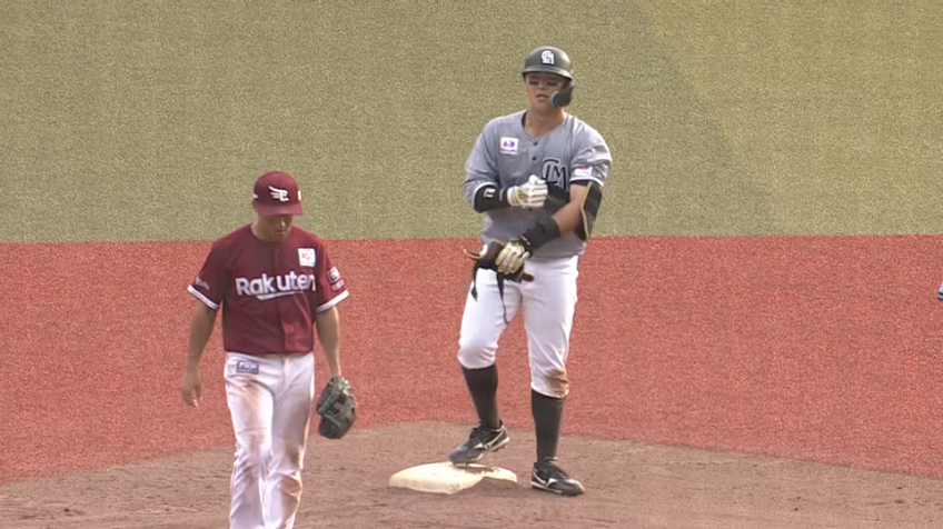 9回裏・M山口航輝 最後まで食らいつく!! タイムリー2ベースヒットを放つ!!