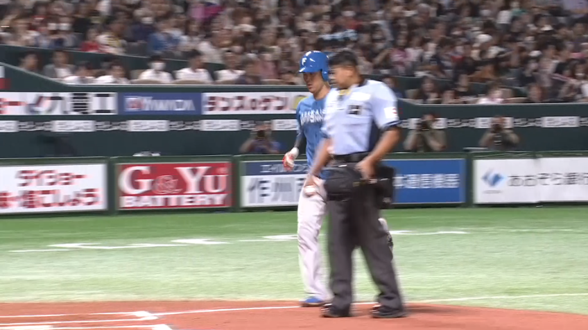 6回表・F伏見寅威 初球を振り抜いた!! 第2号ソロホームラン!!