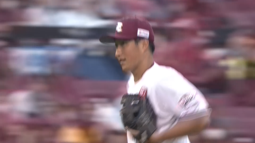 3回表・E小深田大翔 雨でグラウンドの状態が悪い中でのジャンピングスロー!!