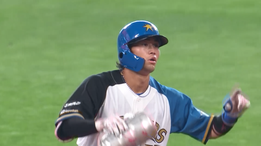 2回裏・F細川凌平 2アウトランナーなしからの勝ち越し打!! ライト線へのタイムリー2ベースヒット!!