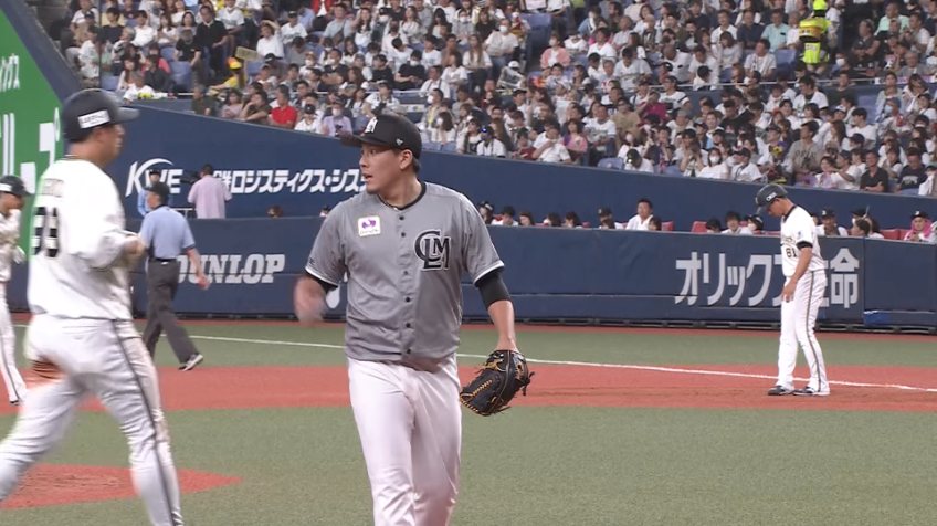 7回裏・M東妻勇輔 ピンチをしのいだ!! 無死1,3塁の場面を無失点で切り抜ける!!