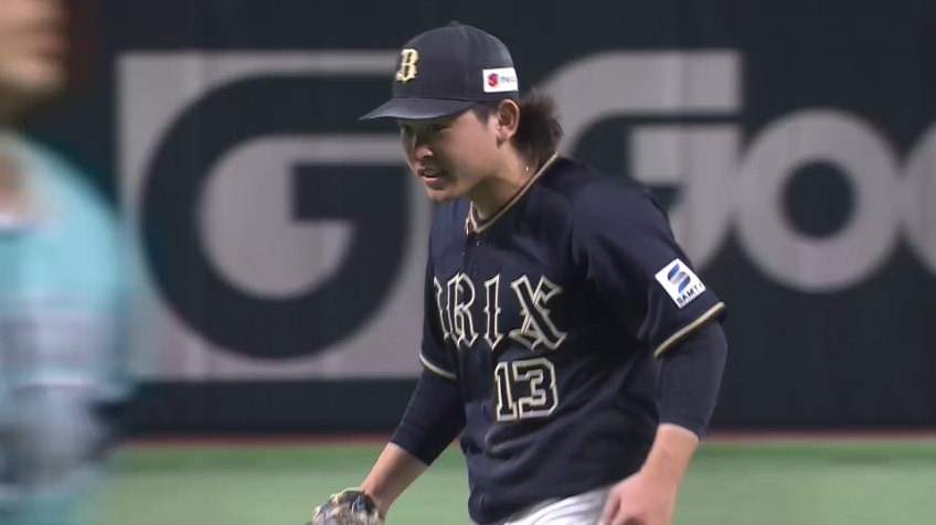 8回裏・B宮城大弥 満塁のピンチを切り抜け、8回1失点の好投をみせる!!