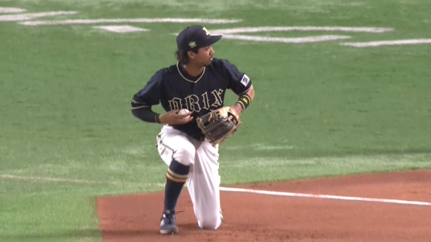 2回裏・B宗佑磨 痛烈なライナーをナイスキャッチ!!