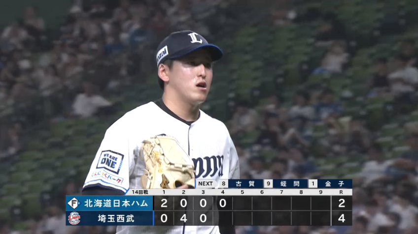 4回表・L隅田知一郎 変化球で早くも7個目の三振を奪う!!