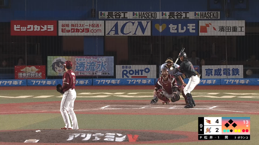 9回裏・E松井裕樹 圧倒的なピッチング!! 2つの三振を含む3者凡退で試合を締める!!