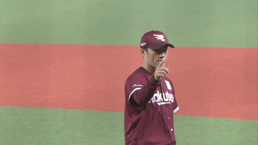 7回裏・E則本昂大 最後は空振り三振!! 7回107球2失点の好投でマウンドを託す!!