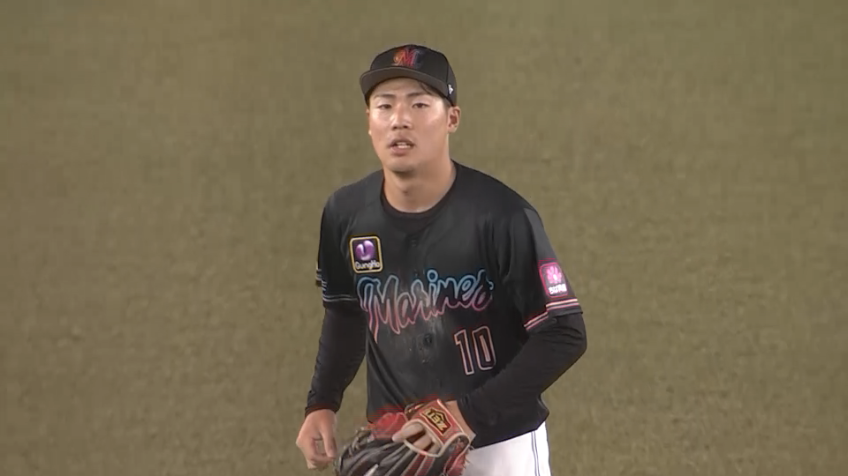 9回表・M友杉篤輝 ルーキーが守備で魅せる!! 後方の打球をナイスキャッチ!!