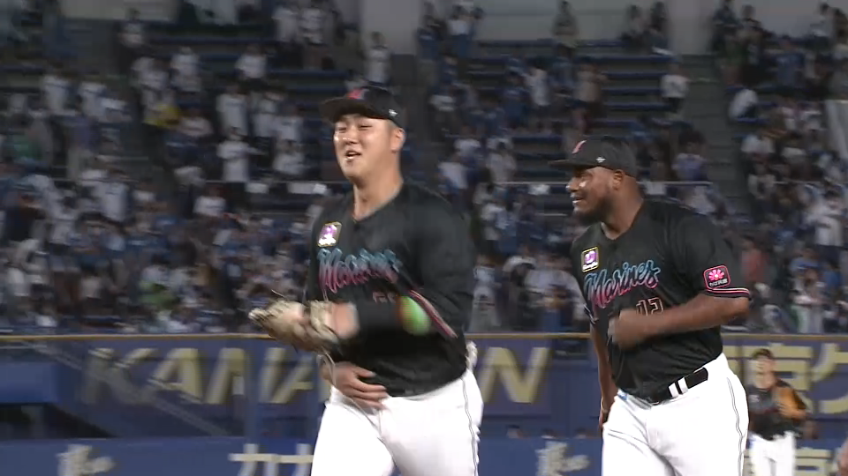 3回表・M山口航輝 一二塁間のライナーをダイビングキャッチ!!