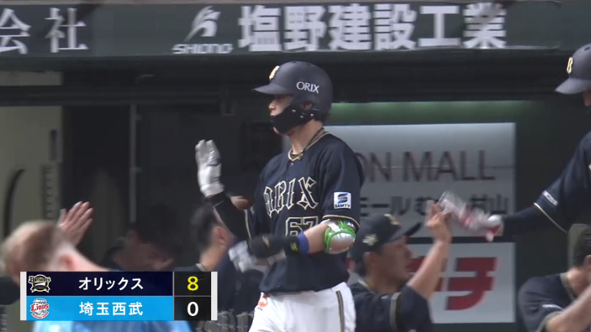 6回表・B中川圭太 本日2本目!! バックスクリーン左へ2ランホームラン!!