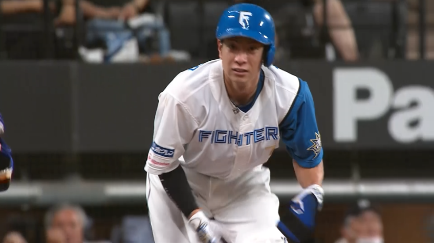 4回裏・F松本剛 初球を捉えた!! ライトへのタイムリー3ベースヒットを放つ!!