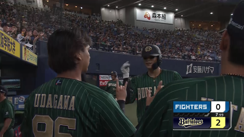 7回裏・B中川圭太 豪快に引っ張った打球はレフトスタンドへ!! 追加点となるソロホームラン!!