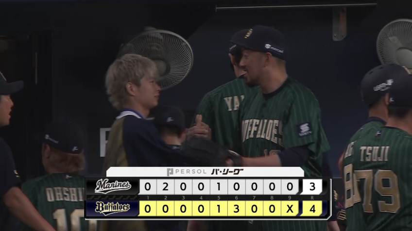 9回表・B平野佳寿 逆転勝利!! 最後は守護神がゲームを締めくくる!!