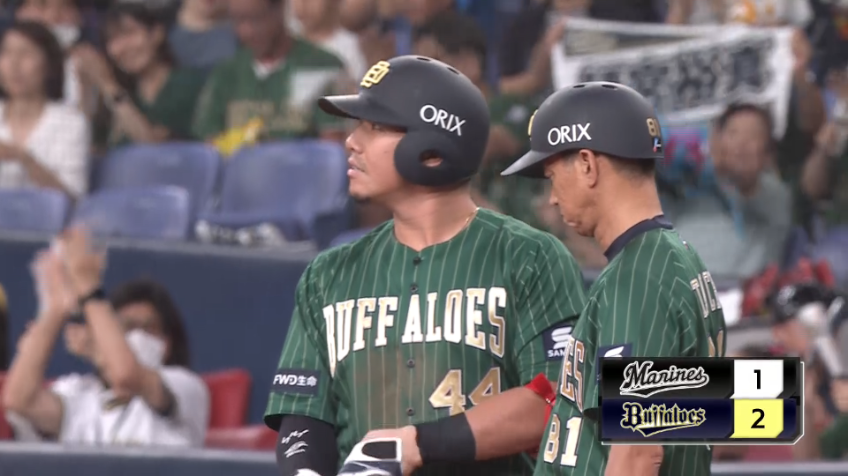 3回裏・B頓宮裕真 2アウトから3連打!! レフトへの2者連続タイムリーヒット!!