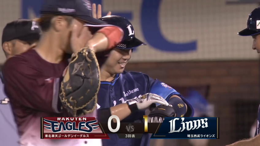 3回表・L古賀悠斗 女房役の一打で先制!! しぶとくライト前へ落とすタイムリーヒット!!