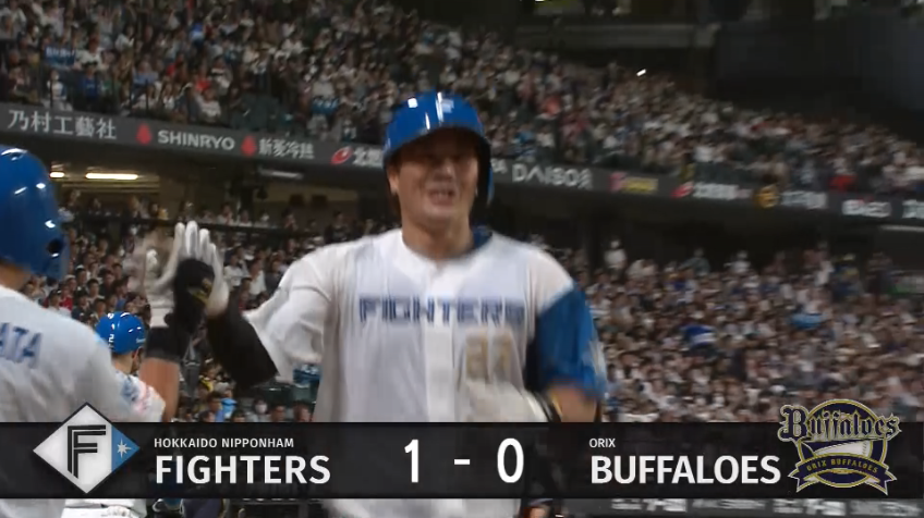 2回裏・F伏見寅威 先制の今季第3号ホームランを放つ!!