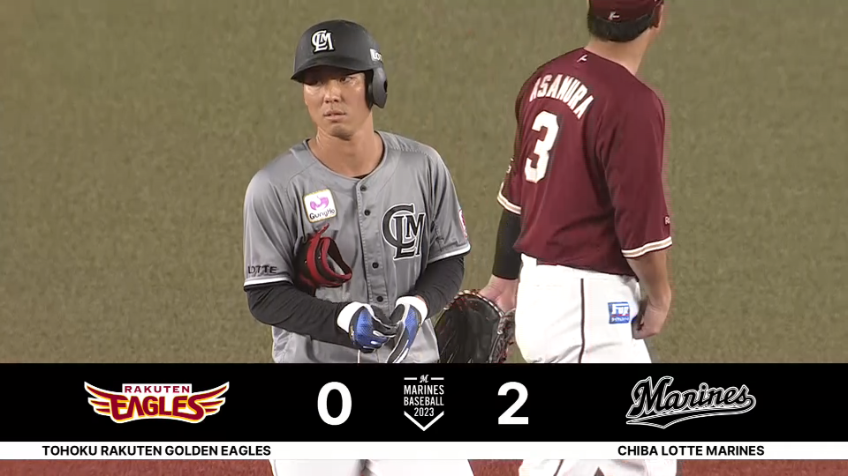 2回裏・M茶谷健太 左中間へのタイムリー2ベースヒットで追加点をあげる!!