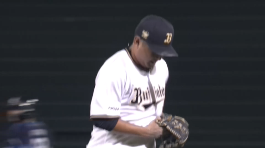 7回表・B小木田敦也 一打勝ち越しのピンチの場面を強打者からの奪三振で切り抜ける!!