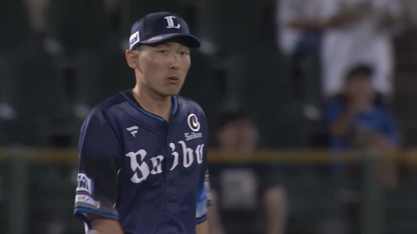 7回裏・L源田壮亮 安定感抜群!! 三遊間の深い位置からのストライク送球!!