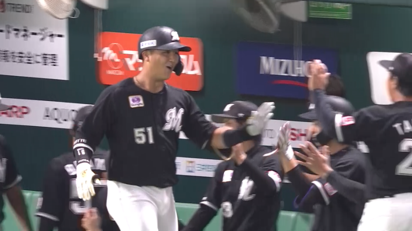 5回表・M山口航輝 初球を仕留めた!! 第13号ソロホームランを放ち、点差を4点差に広げる!!