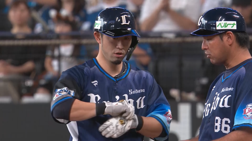 3回表・L外崎修汰 連日の活躍!! 貴重な追加点となるタイムリーヒットを放つ!!