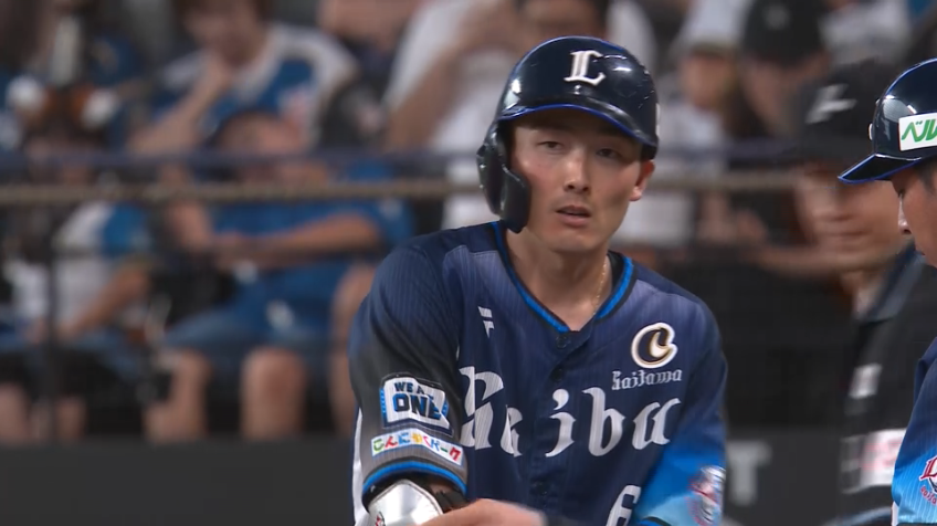 7回表・L源田壮亮 大きな追加点!! 8球粘ってタイムリーヒット!!