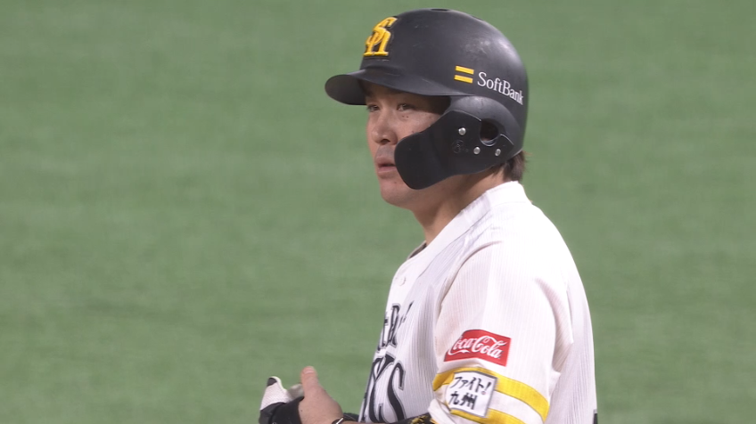 8回裏・H甲斐拓也 終盤に貴重な追加点!! レフトへのタイムリーヒット!!
