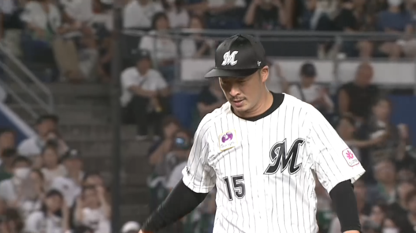 3回表・M美馬学 ガッツを見せる!! ピッチャーライナーを弾くもアウトを取る好フィールディング!!