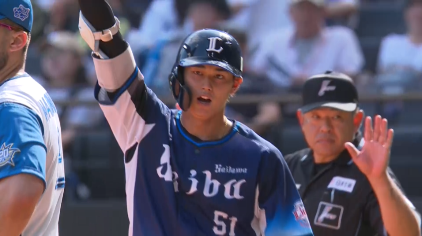 3回表・L西川愛也 スタメン起用に応える!! ライトへタイムリーヒットを放つ!!