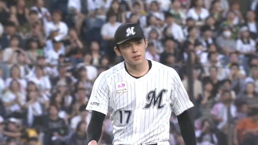 3回表・M佐々木朗希 3イニングの復帰登板を空振り三振で締めくくった!!