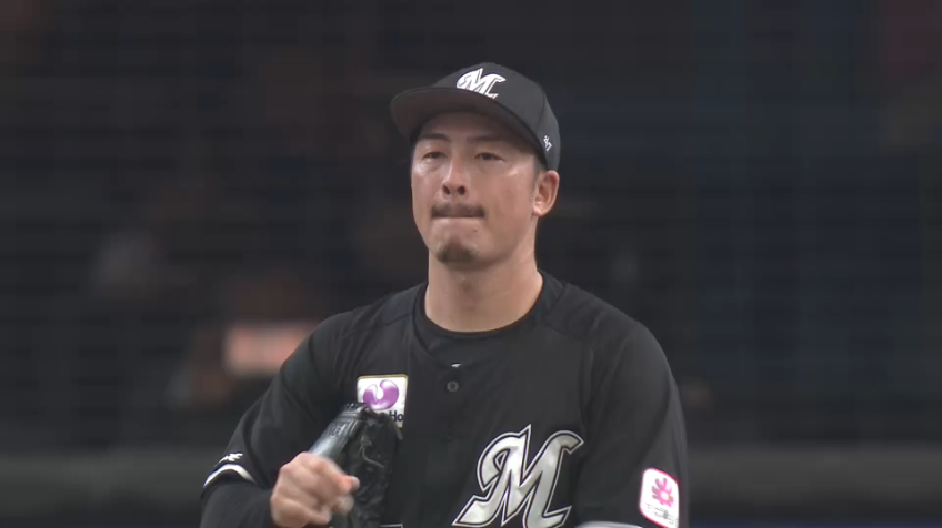 5回裏・M美馬学 ランナー1,2塁の場面で10球粘られるも、直球で空振り三振で粘り勝ち!!