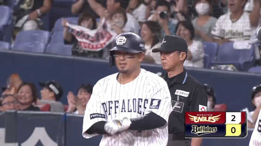 3回裏・B森友哉 2点タイムリーヒットで試合を振り出しに戻す!!