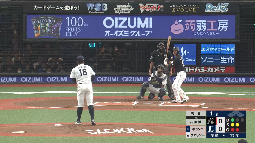 1回表・L隅田知一郎 3者連続三振の完璧な立ち上がり!!
