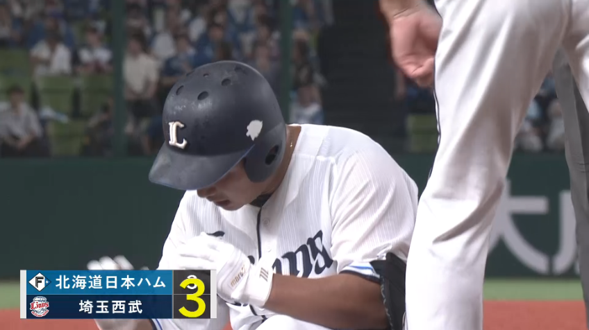 3回裏・L愛斗 序盤で試合を振り出しに戻す!! レフトへのタイムリー2ベースヒットを放つ!!