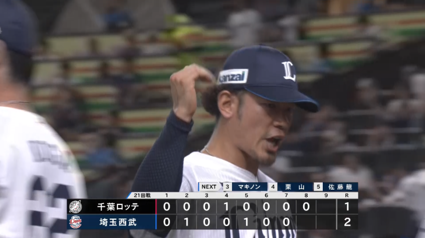 8回表・L田村伊知郎 1点差の場面で気迫のリリーフ!!