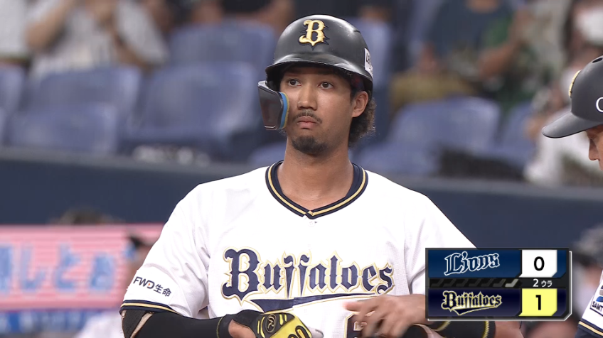 2回裏・B宗佑磨 プロ初勝利へ向けて援護点!! レフト前へ先制のタイムリーヒットを放つ!!
