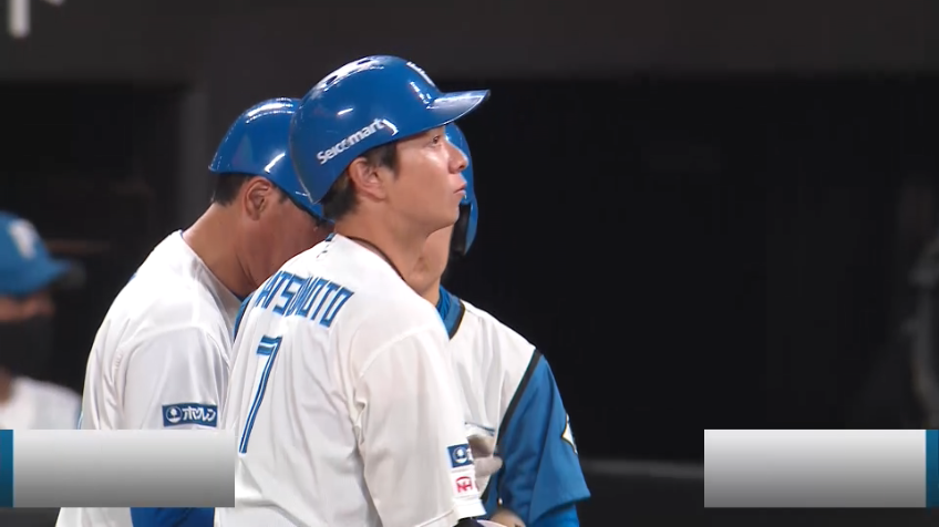 4回裏・F松本剛 3連打で追加点!! ライトへのタイムリーヒット!!