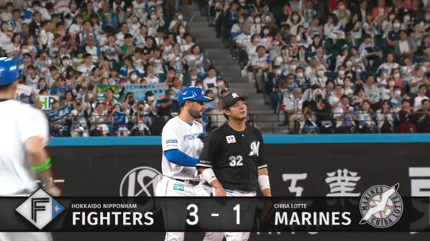 3回裏・Fマルティネス 勝負強いバッティング!! 左中間を破るタイムリー2ベースヒット!!