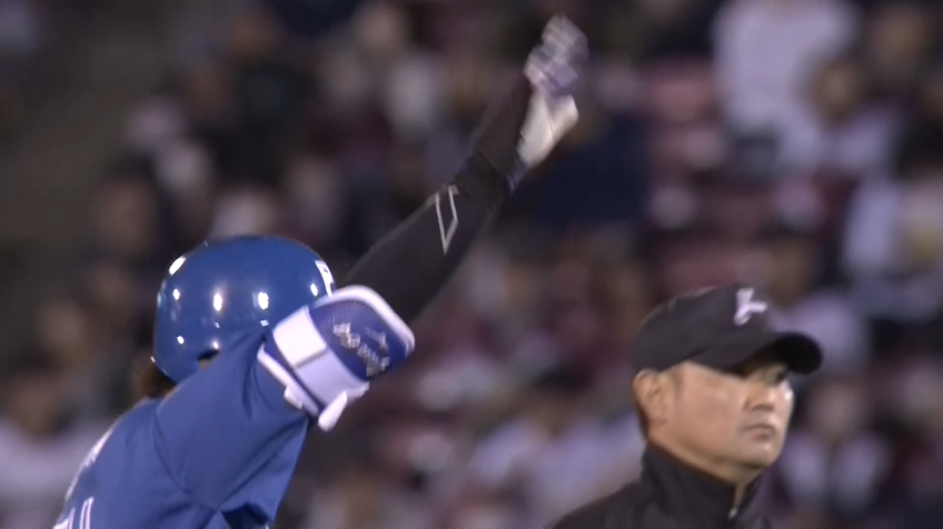 2回表・F田宮裕涼 巧みなバットコントロール!! レフト前へのタイムリーヒットで先制!!