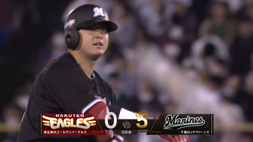 8回表・M佐藤都志也 痛烈な当たり!! 満塁の場面で2点タイムリー2ベースヒット!!