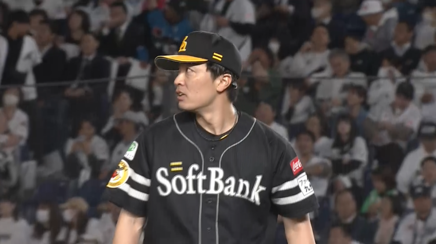 3回裏・H和田毅 ベテランの技!! ピンチを背負うも強打者から三振を奪う!!